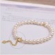 14K Gold Plated Pearl Crystal Shell Charm Bracelet 14K Gold Plated Pearl Crystal Shell Charm Bracelet