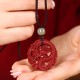 Dragon Cinnabar Hetian Jade Wealth Necklace Dragon Cinnabar Hetian Jade Wealth Necklace