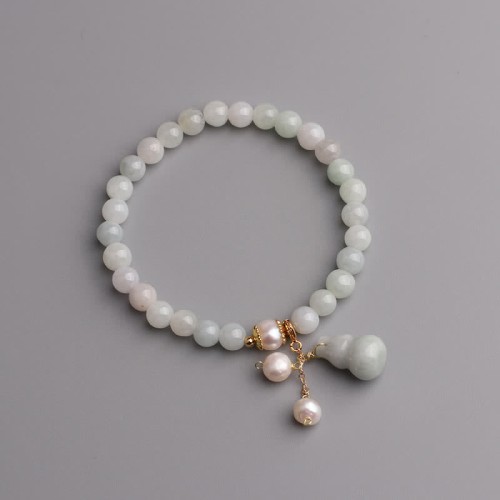 Natural Jade Pearl Gourd Prosperity Luck Bracelet Natural Jade Pearl Gourd Prosperity Luck Bracelet