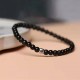 Black Obsidian Smoky Quartz Strength Bracelet