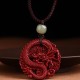 Dragon Cinnabar Hetian Jade Wealth Necklace Dragon Cinnabar Hetian Jade Wealth Necklace