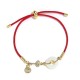 18K Gold Hetian Jade Luck Red Rope Bracelet 18K Gold Hetian Jade Luck Red Rope Bracelet