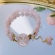 Natural Pink Crystal Peace Buckle Love Bracelet