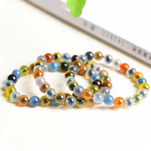 Colorful Candy Agate Harmony Strength Bead Bracelet