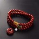 Tibetan Triple Wrap Cinnabar Blessing Bracelet Tibetan Triple Wrap Cinnabar Blessing Bracelet