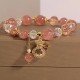 Strawberry Quartz Crystal Money Bag Bracelet