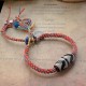 Tibetan Om Mani Padme Hum Silver Dzi Bead Protection Bracelet Tibetan Om Mani Padme Hum Silver Dzi Bead Protection Bracelet