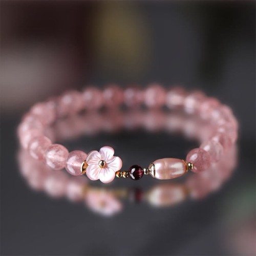 Strawberry Quartz Peach Blossom Love Bracelet Strawberry Quartz Peach Blossom Love Bracelet