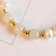 14K Gold Plated Pearl Hetian Cyan Jade Sincerity Bead Bracelet 14K Gold Plated Pearl Hetian Cyan Jade Sincerity Bead Bracelet