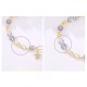 14K Gold Plated Strawberry Quartz M枚bius Loop Bracelet