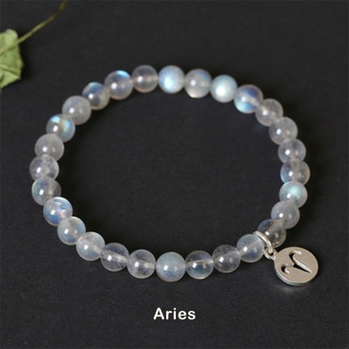 Zodiac Moonstone Charming Bracelet Zodiac Moonstone Charming Bracelet