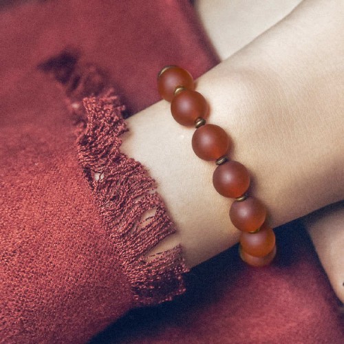 Tibetan Red & Green Agate Copper Confidence Bracelet Tibetan Red & Green Agate Copper Confidence Bracelet