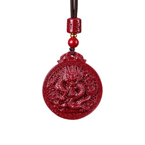 Dragon Cinnabar Protection Pendant