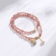 Strawberry Quartz Money Bag Charm Bracelet
