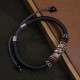 Sterling Silver Year of the Dragon Luck Rope Bracelet