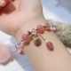 Strawberry Quartz Crystal Money Bag Bracelet