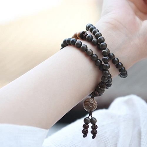 Tibetan Sandalwood Protection Charm Mala Bracelet Tibetan Sandalwood Protection Charm Mala Bracelet