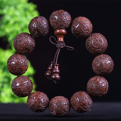 Chinese Zodiac Rosewood PiXiu Carved Bracelet Chinese Zodiac Rosewood PiXiu Carved Bracelet