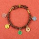 Tibetan Five God of Wealth Thangka Luck Bracelet Tibetan Five God of Wealth Thangka Luck Bracelet