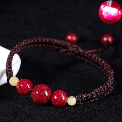 Cinnabar Red String Bracelet for Kids