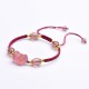 Natural Strawberry Crystal Pixiu Charm Lucky Bracelet