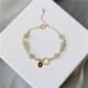 Hetian Jade 14K Gold Luck Beaded Bracelet