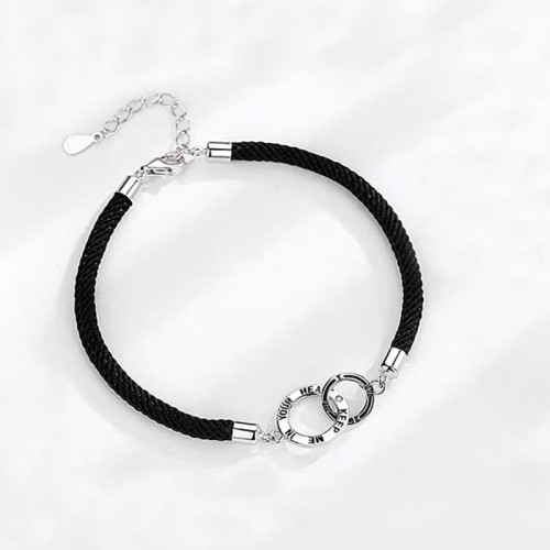"KEEP ME IN YOUR HEART" Interlocking Circles Healing Bracelet "KEEP ME IN YOUR HEART" Interlocking Circles Healing Bracelet