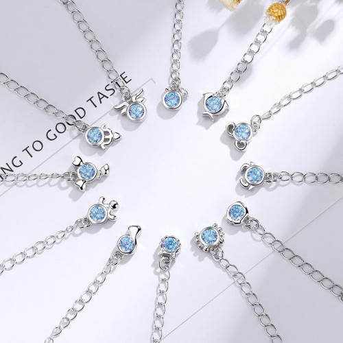 925 Silver Plated Copper Zodiac Charm Bracelet 925 Silver Plated Copper Zodiac Charm Bracelet