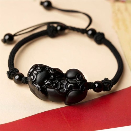 Obsidian Amethyst Citrine PiXiu Wealth Bracelet Obsidian Amethyst Citrine PiXiu Wealth Bracelet