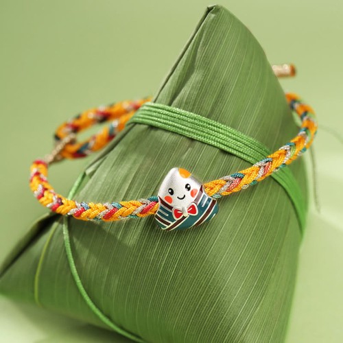 925 Silver Dragon Boat Zongzi Luck Bracelet 925 Silver Dragon Boat Zongzi Luck Bracelet