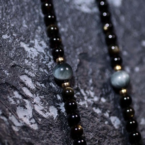 108 Mala Beads Gold Sheen Obsidian Wealth Bracelet 108 Mala Beads Gold Sheen Obsidian Wealth Bracelet