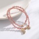 Strawberry Quartz Money Bag Charm Bracelet