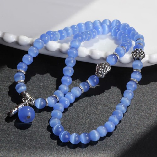 Cat Eye PiXiu Support Triple Wrap Bracelet