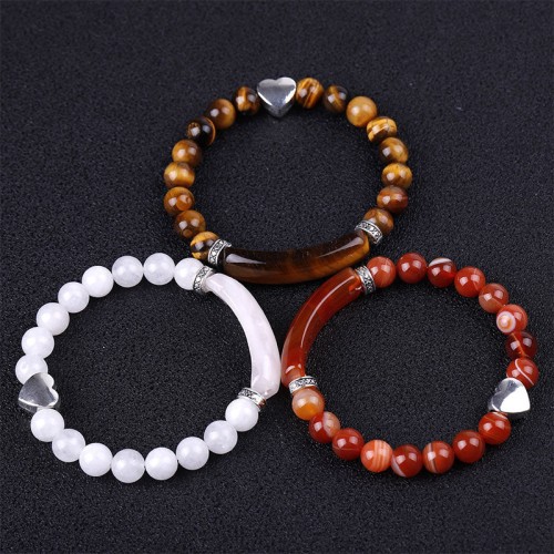 Crystal Beads Unisex Heart Bracelet Crystal Beads Unisex Heart Bracelet