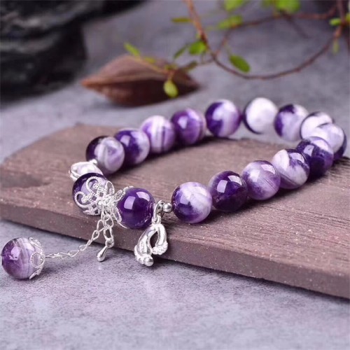 925 Silver Amethyst Healing Heart Charm Bracelet 925 Silver Amethyst Healing Heart Charm Bracelet