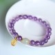 Amethyst Crystal Hetian Jade Healing Charm Bracelet
