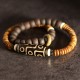 Tibetan Nine-Eye Dzi Bead Green Sandalwood Peace Wrap Bracelet Tibetan Nine-Eye Dzi Bead Green Sandalwood Peace Wrap Bracelet