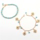 2Pcs Turquoise Stone Flower Protection Bracelet 2Pcs Turquoise Stone Flower Protection Bracelet