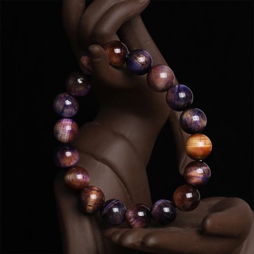 Purple Tiger Eye Protection Strength Bracelet
