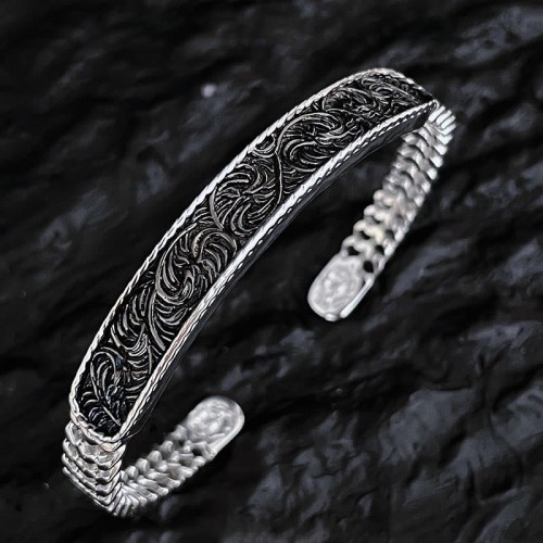 Engraved Copper Tang Dynasty Luck Cuff Bangle Engraved Copper Tang Dynasty Luck Cuff Bangle