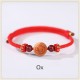 Natural Peach Wood Chinese Zodiac Cinnabar Wealth Bracelet