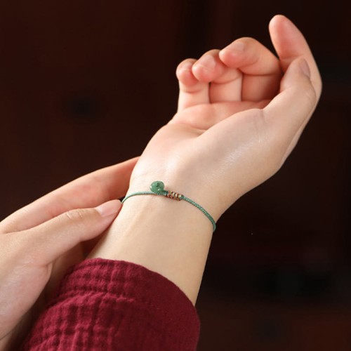 Tibetan Green Aventurine Luck Protection Braided Bracelet