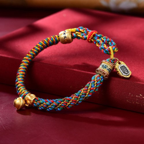 Om Mani Padme Hum Zakiram Wealth Amulet Bracelet
