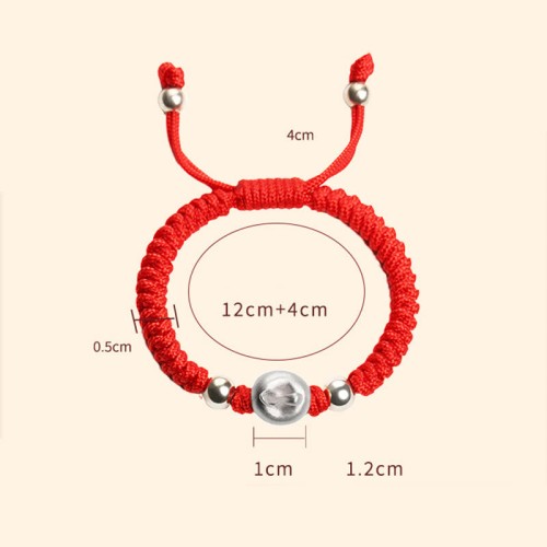 999 Sterling Silver Red Rope Kids Luck Bracelet 999 Sterling Silver Red Rope Kids Luck Bracelet