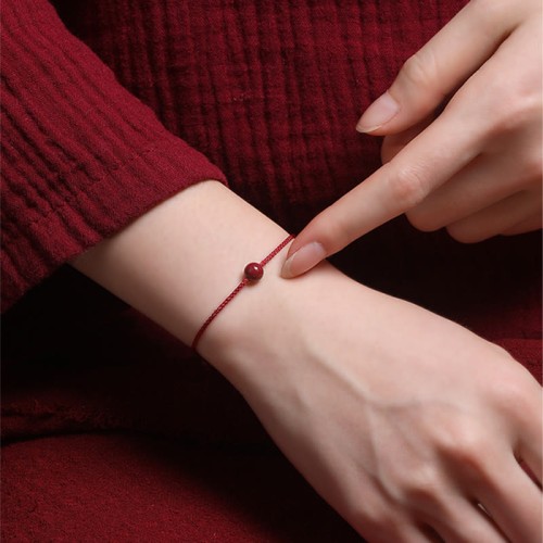 Cinnabar Red Agate Blessing Bracelet