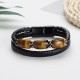 Tiger Eye Protection Willpower Leather Bracelet Tiger Eye Protection Willpower Leather Bracelet