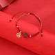Cinnabar Fu Character Blessing Braided String Bracelet Cinnabar Fu Character Blessing Braided String Bracelet