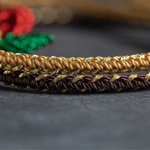 Rose Flower Peace Knot Handmade Luck Bracelet Rose Flower Peace Knot Handmade Luck Bracelet