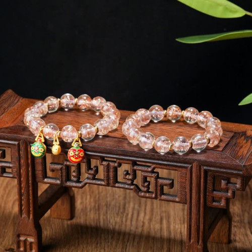 Gold Swallowing Beast Fluorescent Liuli Glass Success Bracelet Gold Swallowing Beast Fluorescent Liuli Glass Success Bracelet