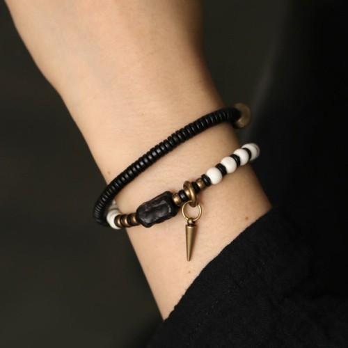 Yak Bone Ebony Wood Copper Strength Bracelet Yak Bone Ebony Wood Copper Strength Bracelet